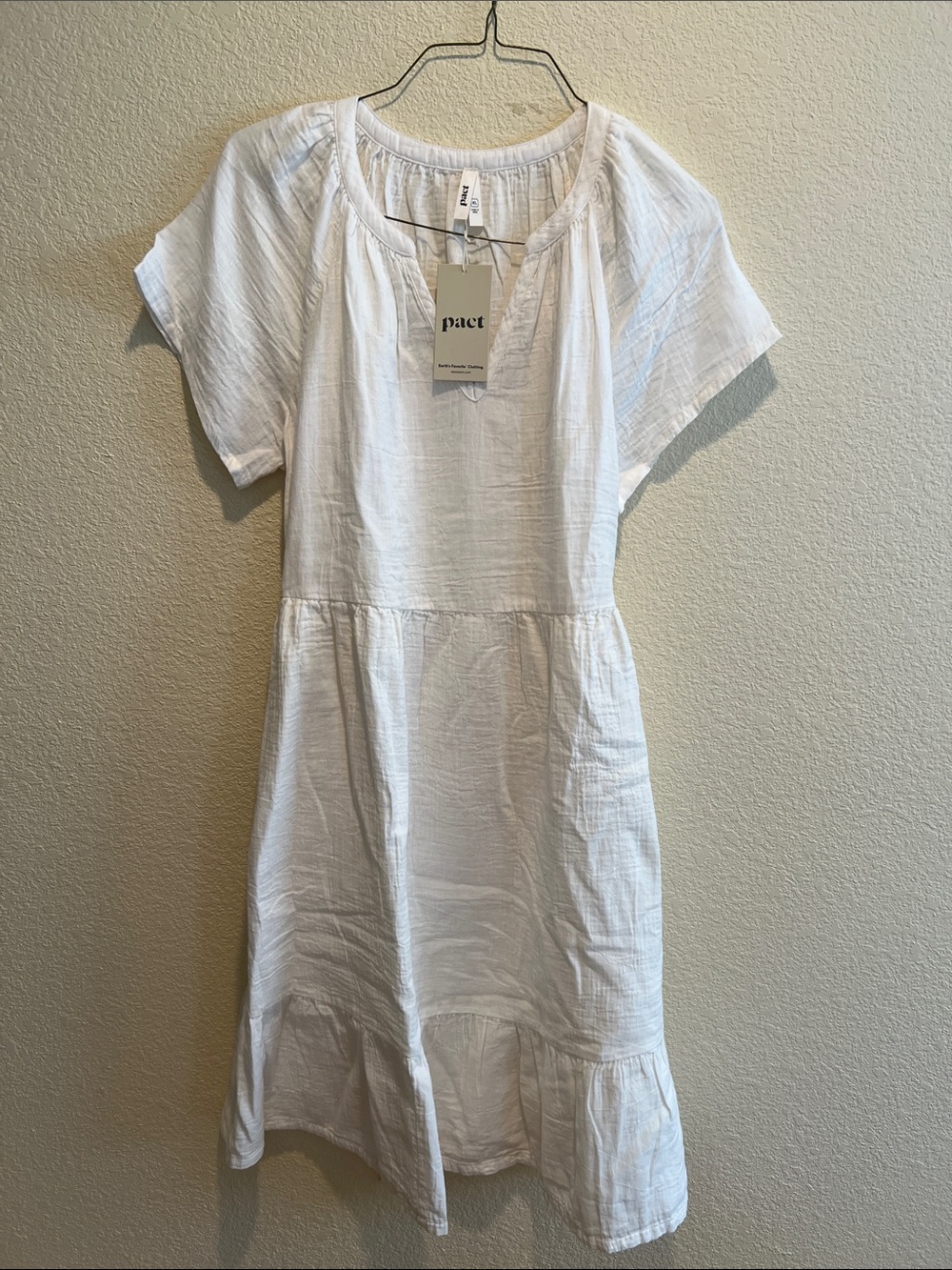 Pact Cream Coastal Double Gauze Breezy Dress